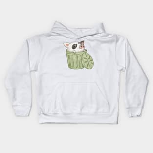 Spotted pig in a bucket Kids Hoodie